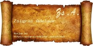 Zsigrai Adelmár névjegykártya